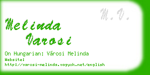 melinda varosi business card